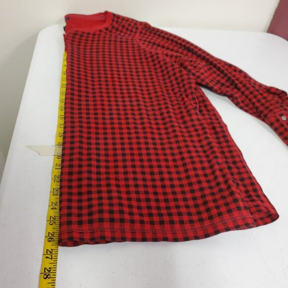 Chaps Womens Long Sleeve Plaid Henley Size 3X Red Lounge Leisure Modest Classic - Picture 7 of 11